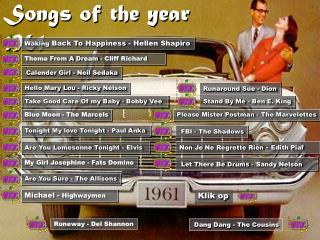 Songs of the year 1961