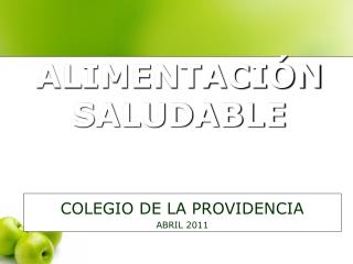 ALIMENTACIÓN SALUDABLE