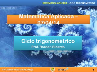 Matemática Aplicada – 07/04/14