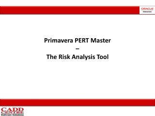 Primavera PERT Master – The Risk Analysis Tool
