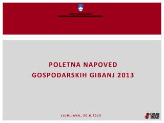 Poletna napoved gospodarskih gibanj 2013