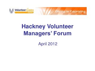 Hackney Volunteer Managers’ Forum