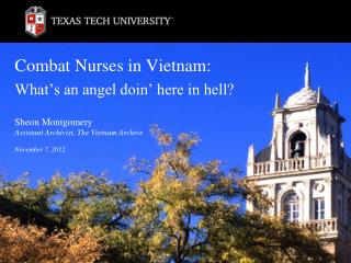 Combat Nurses in Vietnam: What’s an angel doin’ here in hell?