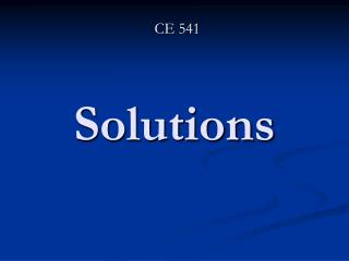 Solutions