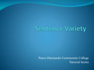 Sentence Variety
