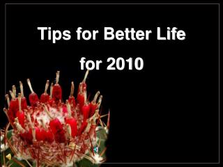 Tips for Better Life for 2010