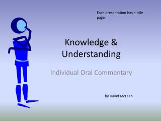 Knowledge &amp; Understanding