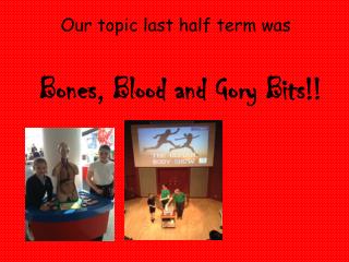 Our topic last half term was Bones, Blood and Gory Bits!!