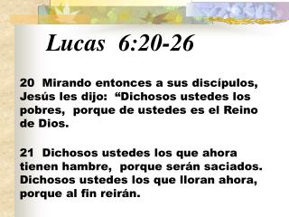 Lucas 6:20 - 26