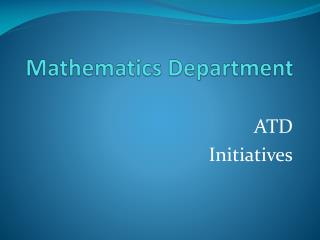 Mathematics Department