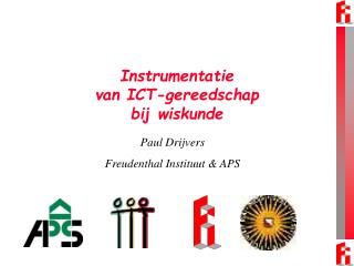 Instrumentatie van ICT-gereedschap bij wiskunde