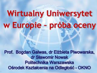 Wirtualny Uniwersytet w Europie – próba oceny