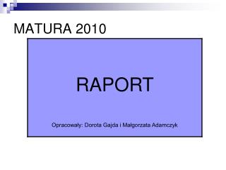 MATURA 2010