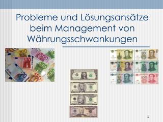 Probleme und Lösungsansätze beim Management von Währungsschwankungen
