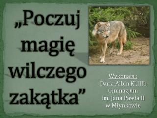 „Poczuj magię wilczego zakątka”