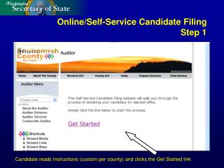 Online/Self-Service Candidate Filing Step 1