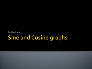 Sine and Cosine graphs