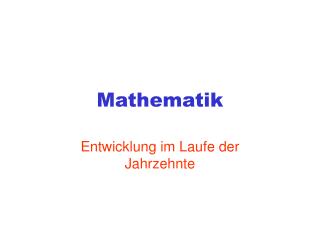 Mathematik