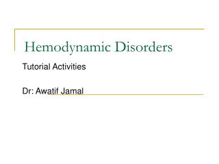 Hemodynamic Disorders