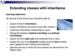 Extending classes with inheritance