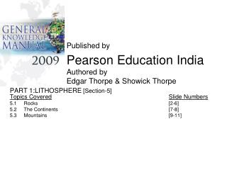 Published by Pearson Education India Authored by Edgar Thorpe &amp; Showick Thorpe
