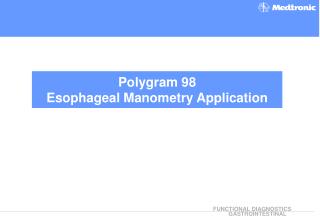 Polygram 98 Esophageal Manometry Application