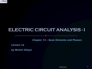 ELECTRIC CIRCUIT ANALYSIS - I