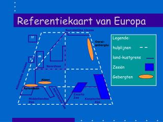 Referentiekaart van Europa