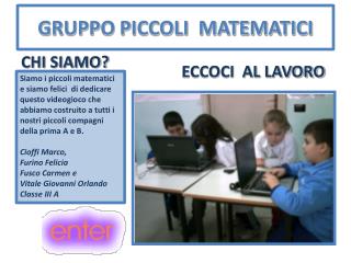 GRUPPO PICCOLI MATEMATICI