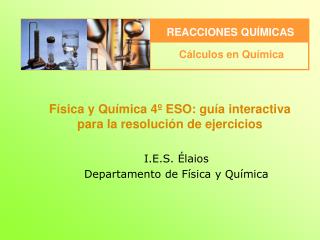 Física y Química 4º ESO: guía interactiva para la resolución de ejercicios