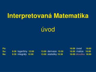 Interpretovan á Matematika