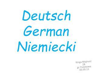 Deutsch German Niemiecki