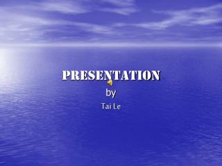 Presentation by Tai Le