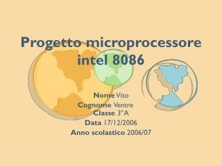 Progetto microprocessore intel 8086