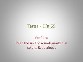 Tarea - D ía 69