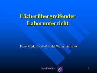 Fächerübergreifender Laborunterricht