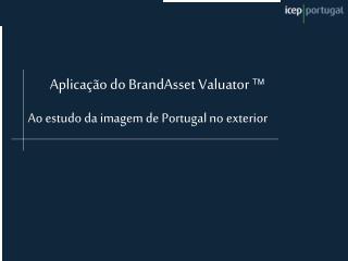 Aplicação do BrandAsset Valuator 