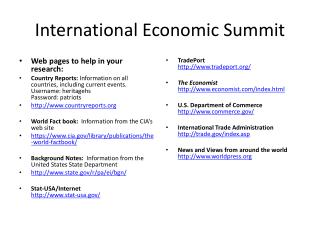 International Economic Summit