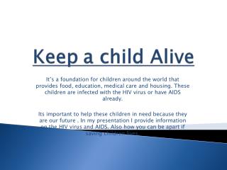 Keep a child Alive