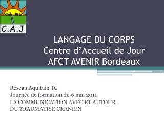 LANGAGE DU CORPS Centre d’Accueil de Jour AFCT AVENIR Bordeaux