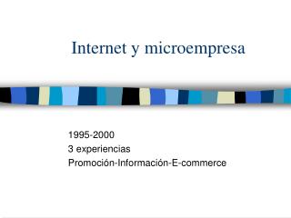 Internet y microempresa