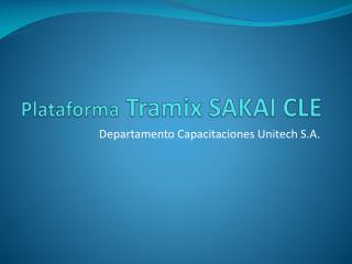 Plataforma Tramix SAKAI CLE