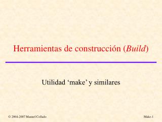 Herramientas de construcción ( Build )