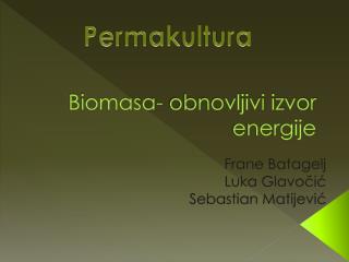 Biomasa- obnovljivi izvor energije