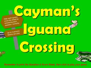 Cayman’s Iguana Crossing