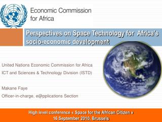 Perspectives on Space Technology for Africa’s socio-economic development