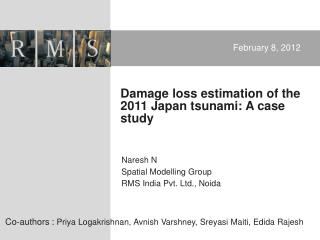 Damage loss estimation of the 2011 Japan tsunami: A case study