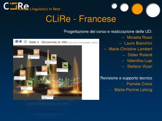 CLiRe - Francese