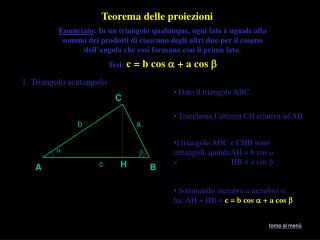 Teorema delle proiezioni