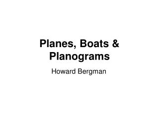 Planes, Boats &amp; Planograms